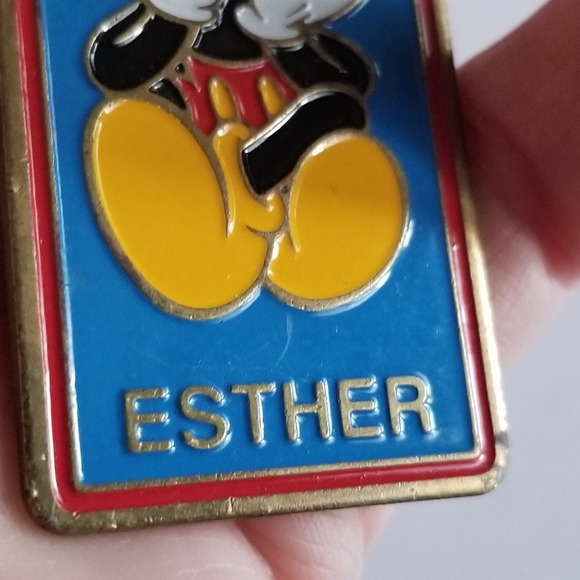 Relisted -Walt Disney World Esther brass name pendant Mickey - Picture 9 of 11